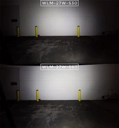 4" Square LED Pod Lights - 27W, 1,600 Lumens, 2 Pack - Durable Mini Work Lights for Vehicles -Nebo Sales Store wlm 27w sx beam angle against wall