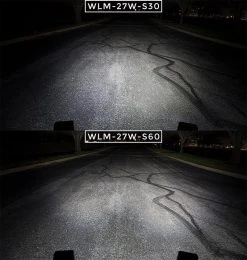 4" Square LED Pod Lights - 27W, 1,600 Lumens, 2 Pack - Durable Mini Work Lights for Vehicles -Nebo Sales Store wlm 27w sx beam angle front view