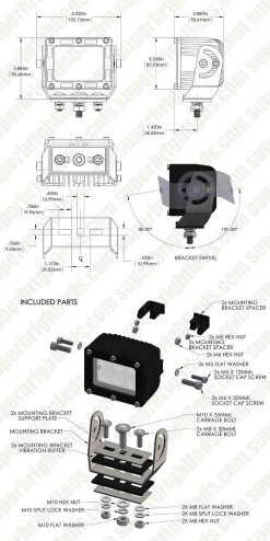 Heavy-Duty 30W LED Work Light with Vibration-Resistant Mount - 4" Square - 2,000 Lumens for Vehicles & Emergency Use 21 Heavy-Duty 30W LED Work Light with Vibration-Resistant Mount - 4" Square - 2,000 Lumens for Vehicles & Emergency Use -Nebo Sales Store wlvm 30w s36 assembly for site