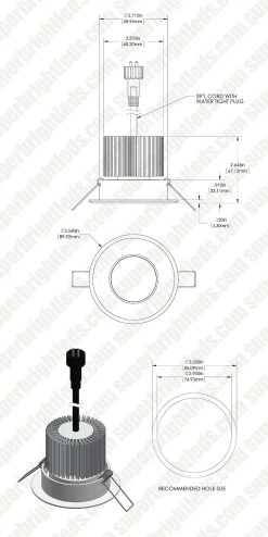 8W RGB LED Downlight - Waterproof Recessed Light with Remote Control for Landscape Lighting 19 8W RGB LED Downlight - Waterproof Recessed Light with Remote Control for Landscape Lighting -Nebo Sales Store wrlfa cw6w 60 assembly digimark0 2