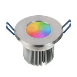 8W RGB LED Downlight - Waterproof Recessed Light with Remote Control for Landscape Lighting