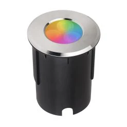 G-LUX RGB LED Flat Top In-Ground Well Light - 8 Watt, RGB Color Changing Landscape Lighting with Sleeve