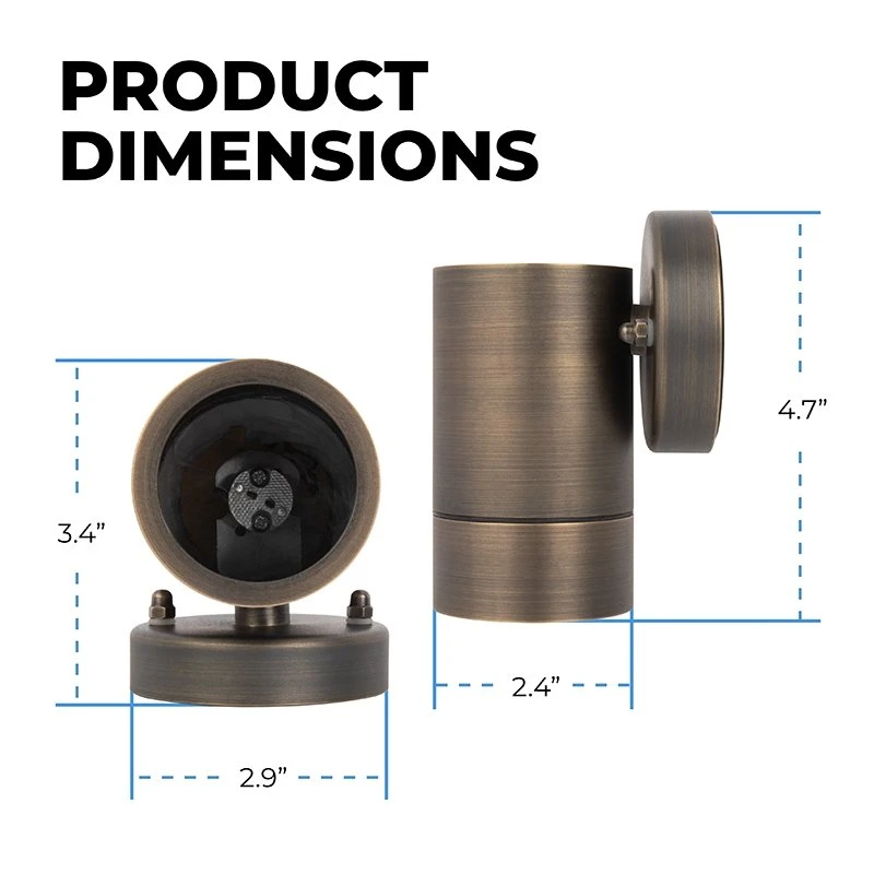 4" Low Voltage Brass Down Light - 12V LED Ready Fixture with MR16 Bulb (2700K-6500K) for Accent, Boat & Vehicle Lighting 4 4" Low Voltage Brass Down Light - 12V LED Ready Fixture with MR16 Bulb (2700K-6500K) for Accent, Boat & Vehicle Lighting - Image 4