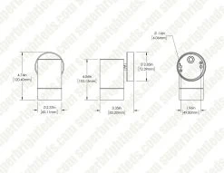 4" Low Voltage Brass Down Light - 12V LED Ready Fixture with MR16 Bulb (2700K-6500K) for Accent, Boat & Vehicle Lighting 18 4" Low Voltage Brass Down Light - 12V LED Ready Fixture with MR16 Bulb (2700K-6500K) for Accent, Boat & Vehicle Lighting -Nebo Sales Store wsr lrr dims 2