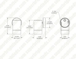 4" Low Voltage Brass Down Light - 12V LED Ready Fixture with MR16 Bulb (2700K-6500K) for Accent, Boat & Vehicle Lighting 20 4" Low Voltage Brass Down Light - 12V LED Ready Fixture with MR16 Bulb (2700K-6500K) for Accent, Boat & Vehicle Lighting -Nebo Sales Store wsr lrr dims 7 3