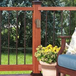 4" Deck/Step Brass Up or Down Sconce - 12V LED Ready Outdoor Wall Light - MR16 Bulb Compatible - 2700K/3000K/4000K/6500K -Nebo Sales Store wsr lrr installed 1 updated3 1