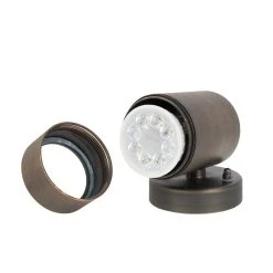 4" Brass Up or Down Wall Sconce - 12V LED Ready Outdoor Landscape Light Fixture -Nebo Sales Store wsr lrr rgbmr16 open 1