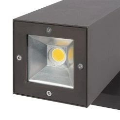 11" Bronze Square Cylinder LED Wall Sconce - Up/Down Light - 1400 Lumens, 3000K - Outdoor Wall Light -Nebo Sales Store wss 30k20 udbr close up borwn