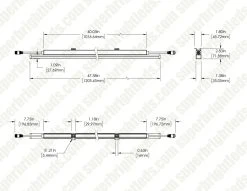 48-Inch Linear LED Wall Washer - 20W, 1600 Lumens, 3000K/5000K, 120-277V - Energy-Efficient Wall Wash Lighting -Nebo Sales Store ww 50k20 3085s dim drawings