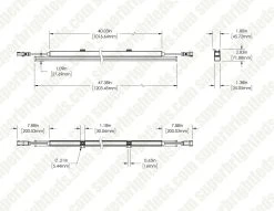 48" RGBW Linear LED Wall Washer - 25W DMX512 Compatible - 120-277V Landscape Lighting -Nebo Sales Store ww rgb30k25 3085s dmx dim drawings